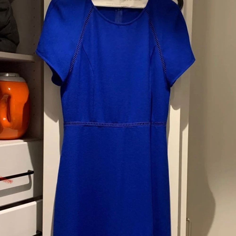 EUC Blue  Knee length dress Size L